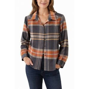 Pendleton Virgin Wool Plaid Boyfriend Button Up Shirt XL Heritage LN